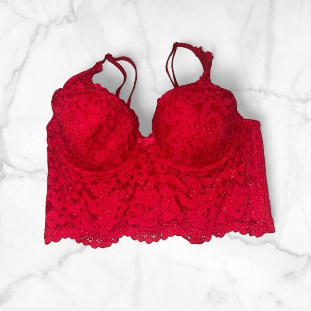 ❤️‍🔥Victoria’s Secret Red Lace Balconette ❤️‍🔥